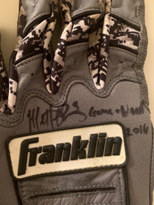 Matt Duffy Game Autographed Used Batting Gloves (Pair)