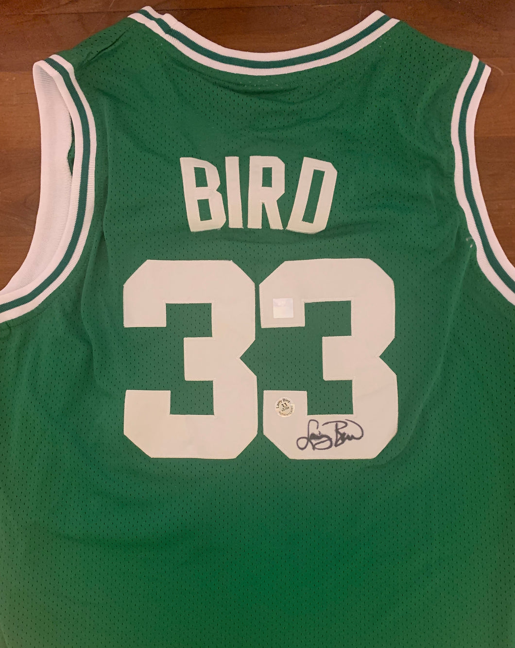 Larry Bird Autographed Custom on Court Style Jersey