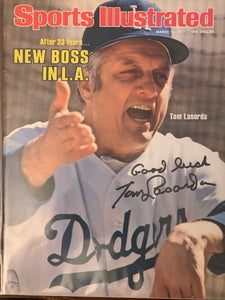 Tommy Lasorda signed Sports Illustrated